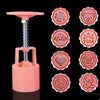 Round Shape Moon Cake Pastry Mold Hand Pressure 50g One Barrel 8 Flower piece ba