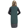 Muslim Checks Splicing Long Sleeve Short Dress