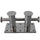 Marine Stainless Steel Mooring Rope Bitt Base 2 Poles