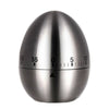 Kitchen Tool Egg Shape Timer Stainless Steel Clock