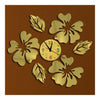 Decoración Flos Hibisci Reloj de Pared Creativo Dorado