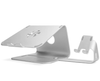 Universal Dual Bracket Aluminium  Anti-slip Moving desktop Holder Stand 2in1