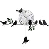 Reloj de Pared Pájaro Creativo Hierro Regalo