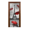 Porte Autocollant Neuf 3d Diy PVC Imperméable Décoration Murale Tour Eiffel