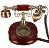 Vintage Antique Retro Caller ID Handset Desk wood Telephone Hand free Brown