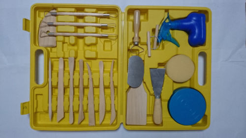 19 Pcs Clay Pottery Sculpture Tool Set Box Carving Modeling Tool DIY Craft