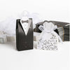 100 Pièces Cadeau de Mariage Bonbon Boite Chocolat Époux Épouse Robe Smoking