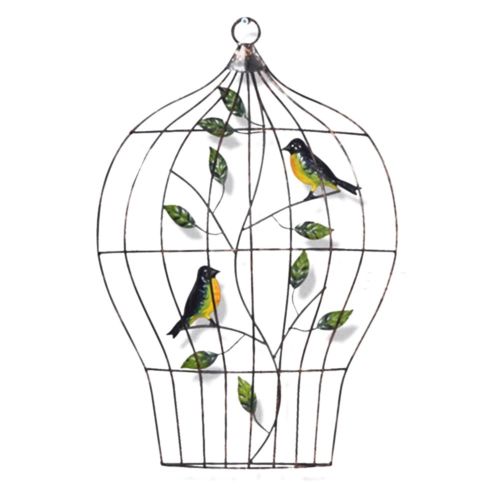 Modern Iron Bird Cage Wall Hanging Decoration   D