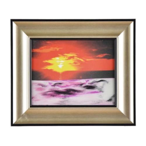 3D Artisitc Moving Sand Glass Art Picture Frame Wall Hanging   dawn-rising sun