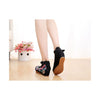 Embroidered Shoes High Heeled Shoes Square Dacne Manual Embroidery