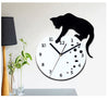 Cat climbing on the Clock Wall Clock Fashionable Creative Small Cat Wall Clock