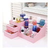 Drawer Type Organizer Comestics Sotrage Box Pink