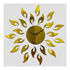 Acrylic Sunflower Mirror Living Room Wall Clock   golden