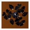 Decoration Flos Hibisci Wall Clock Creative   black