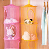 New Hanging Polyester Mesh Storage Basket Toys Organizer 3 Compartments