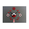 Bricolaje Torre Timón Life Buoy Peces Pequeños Reloj de Pared Silent02