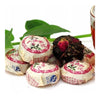 Rose Ripe Cooked Puer Tea Cake 250g Bamboo Plate Small Mini