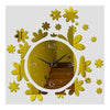 Acrylic DIY Wall Clock Mirror Creative Silent   golden