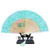 Cotton Cloth Folding Fan Woman      green