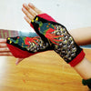 Embroidered Gloves ChineseStyle Gloves Cotton-dacron