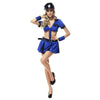 Bleu Policière Jeu Femme Refinement Uniforme Halloween Barre Ds Déguisement