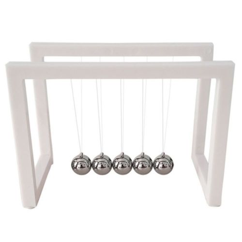 Acrylic White Newton's Cradle Office Desk Tableware