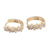 18K Gold Galvanized White Zircon Earrings