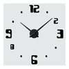 Super Grand Acrylique Horloge Murale Diy Miroir Chiffre Noir