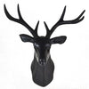 Plastic Deer Head Wall Hanging Decoration black