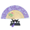 Cotton Cloth Folding Fan Woman      purple