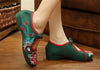 Vintage Chinese Embroidered Floral Shoes Women Ballerina Mary Jane Flat Ballet C