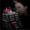 Makeup Cosmetics Jewelry Organizer Clear Acrylic 9 Drawers Lipstick Display Box