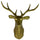 Plastic Deer Head Wall Hanging Decoration golden