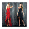 Sexy Lace Chiffon Backless Evening Formal Party Cocktail Long Dress Prom Gown