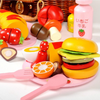 Kids' Toy Cute Wooden Pack of Dessert Set with a great cane carry box