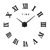 Salle à Manger Slient Horloge Murale Diy Romain Chiffre Miroir Collage Noir
