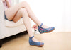 Embroidered Shoes High Heeled Shoes Square Dacne Manual Embroidery