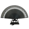 Butterfly Bone Lace Silk Folding Fan Artware    black