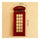 Europe Vintage Red Telephone Booth Bar Wall Hanging Decoration