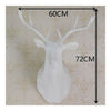 Large Size Plastic Deer Head Wall Hanging Decoration silver