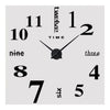 Creative Wall Clock Simple Silent DIY Mirror    black