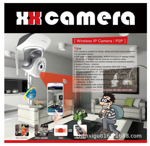 WIFI Card 1300,000 PIR Body Sense Alarm Two Antenna Camera 102