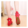 Sunflower National Style Woman Shoes Increased within Emboridered Shoes Old Beij