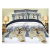 3d Tiere Tiger Löwe Wolf Bettdecke / Bettdecke Blatt Deckel