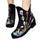 Blatant Peacock Vintage Beijing Cloth Shoes Embroidered Boots black with cotton