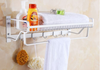 Wall Mounted Bathroom Shower Towel Rail Holder Storage Shelf Kitchen Caddy