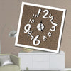 Digit Mirror Wall Clock Sticking   silver