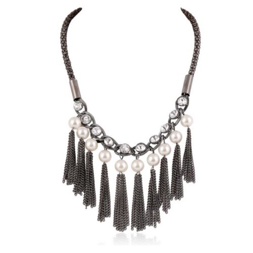 European Exaggerated Big Brand Ornament Environment-friendly Alloy Waterdrop Nec