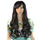 70cm Purple Dyed Tilted Frisette Long Curled Hair Cap Anime Cosplay Wig
