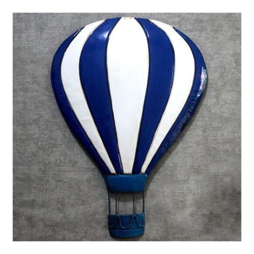 Iron Baloon Wall Hanging Decoration America Village   blue+white